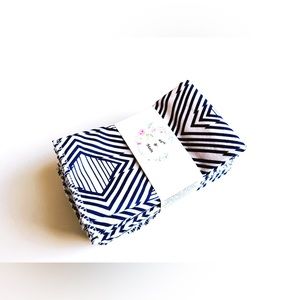 Unpaper towels Navy and white print set of 12